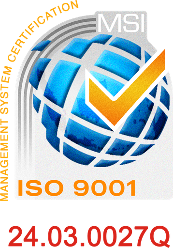 Logo ISO 9001:2015 Non-KAN, nomor 24.03.0027Q